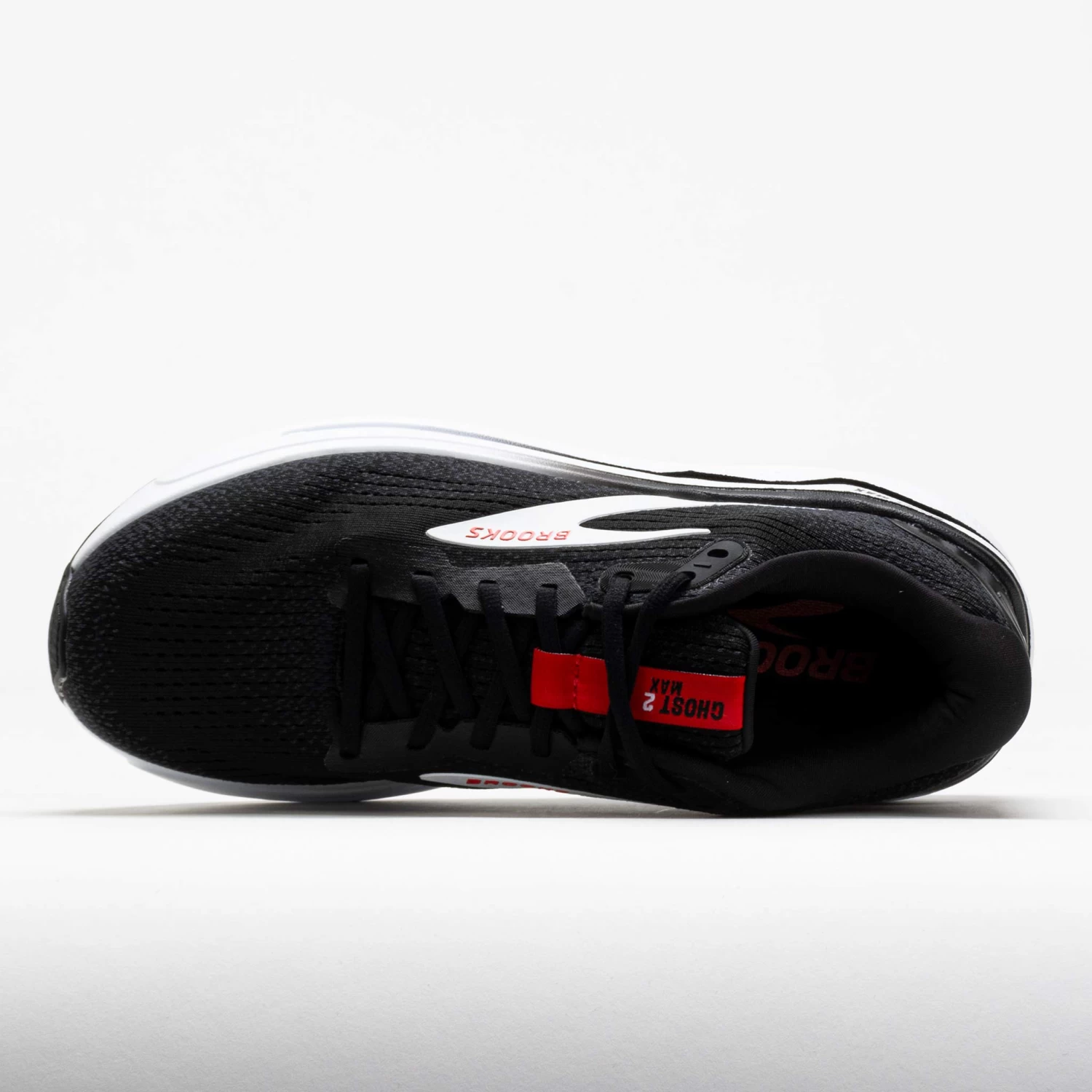 Brooks Ghost Max 2 Men's Black/White/Fiery Red - Image 3