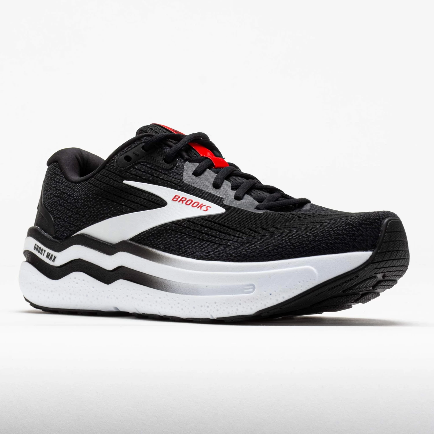 Brooks Ghost Max 2 Men's Black/White/Fiery Red - Image 5
