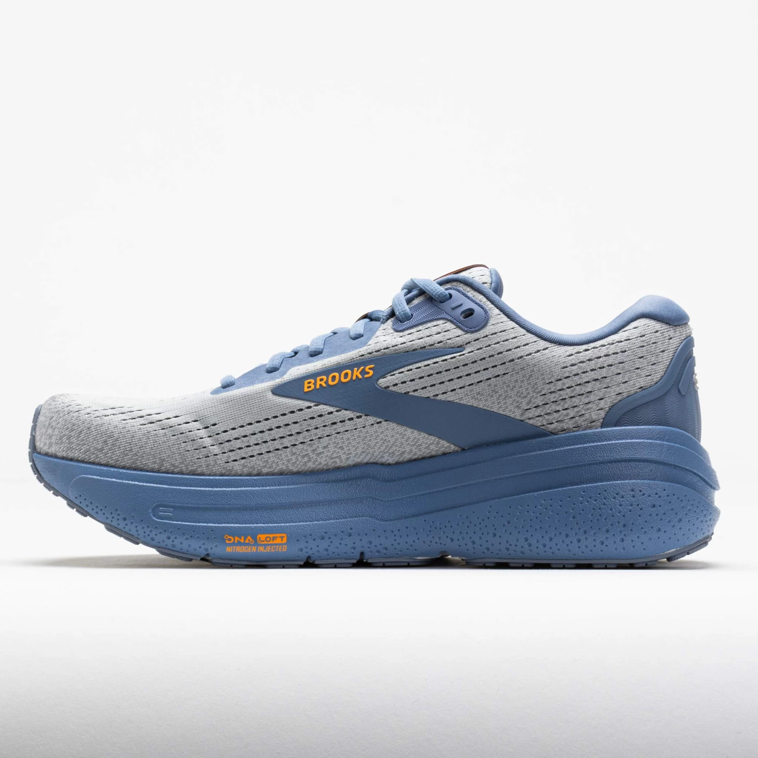 Brooks Ghost Max 2 Men's Oyster Mushroom/Blue/Orange - Image 2