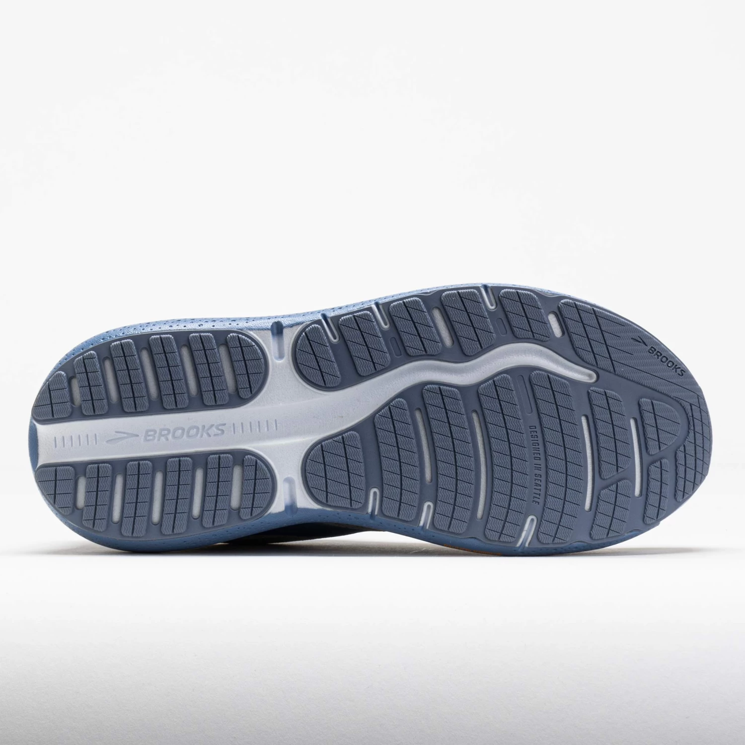 Brooks Ghost Max 2 Men's Oyster Mushroom/Blue/Orange - Image 4