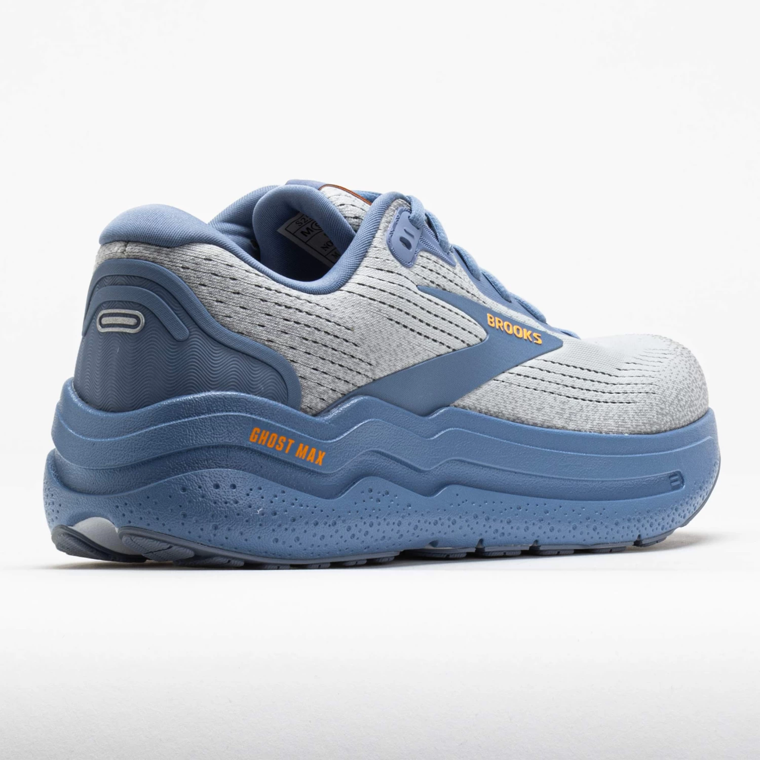 Brooks Ghost Max 2 Men's Oyster Mushroom/Blue/Orange - Image 6