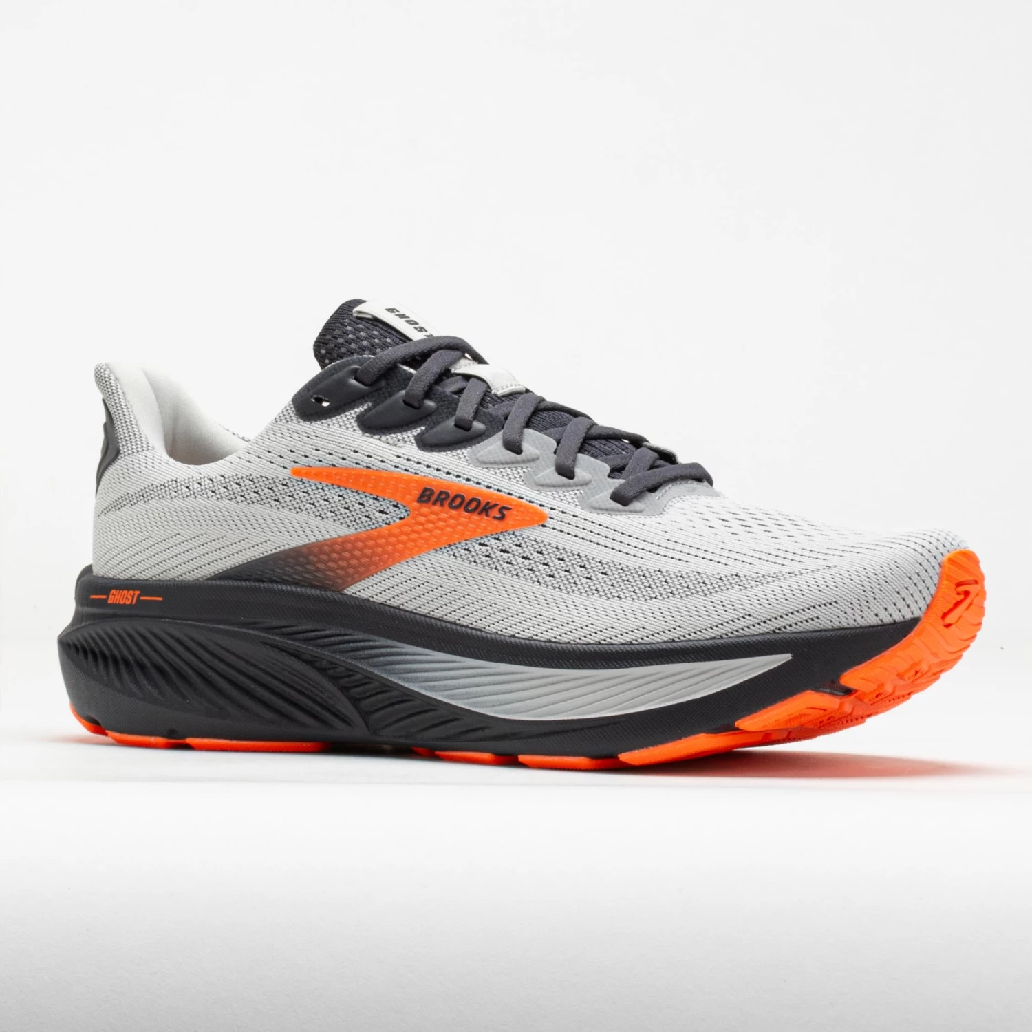 Brooks Ghost 17 Men's Oyster Mushroom/Orange/Ebony - Image 5