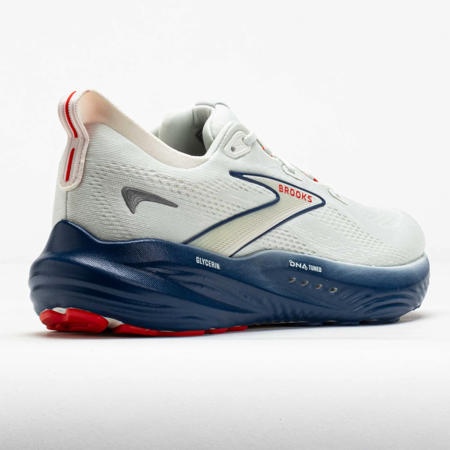 Brooks Glycerin 22 Men's Grey/Navy Peony/Fiery Red - Image 6