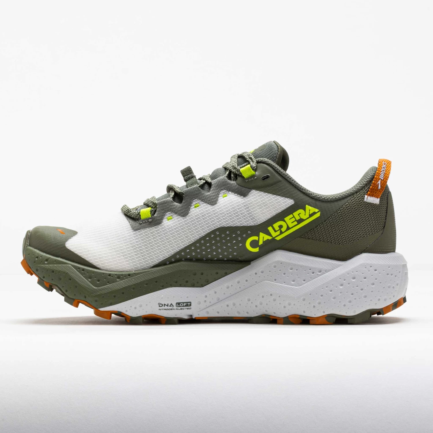 Brooks Caldera 8 Men's Dusty Olive/Lime/Oyster - Image 2