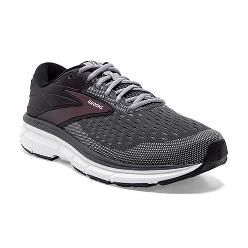 BROOKS Men's Dyad 11 Running Shoe- Blackened Pearl/Alloy/Red - Wide (2E) - Image 4