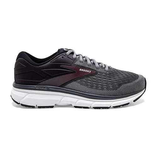BROOKS Men's Dyad 11 Running Shoe- Blackened Pearl/Alloy/Red - Wide (2E)