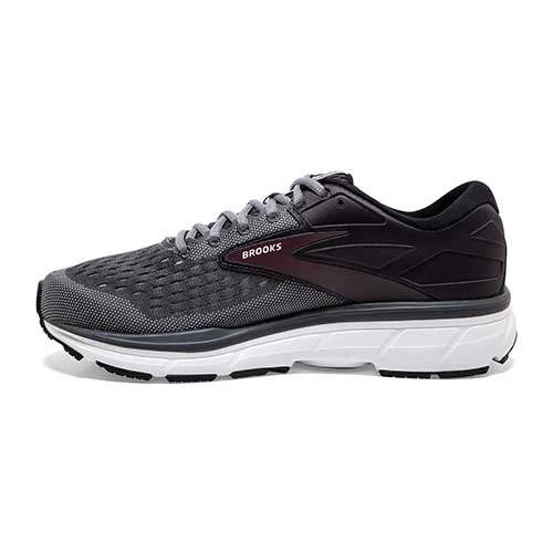 BROOKS Men's Dyad 11 Running Shoe- Blackened Pearl/Alloy/Red - Wide (2E) - Image 2