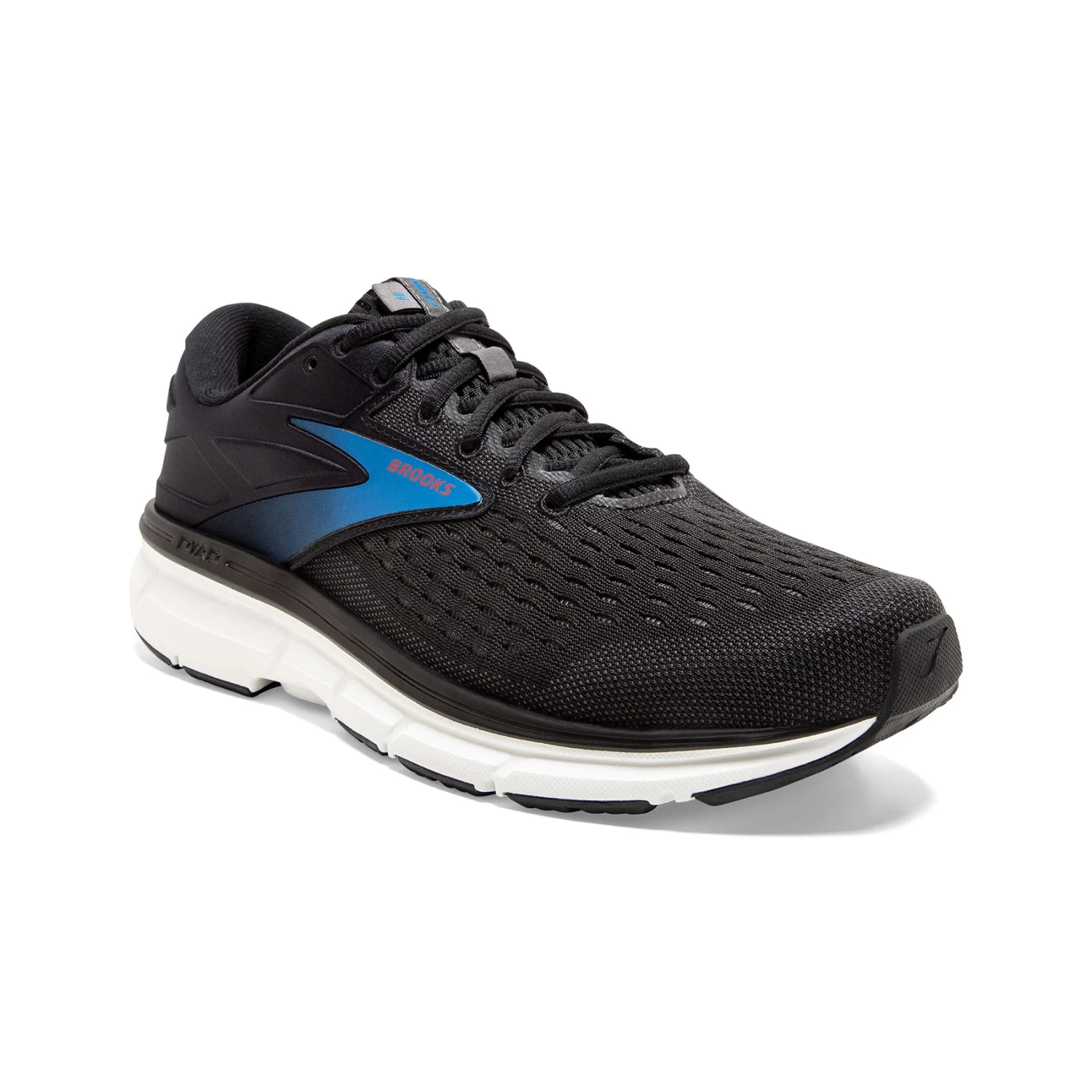 BROOKS Men's Dyad 11 Running Shoe - Black/Ebony/Blue - Regular (D) - Image 3