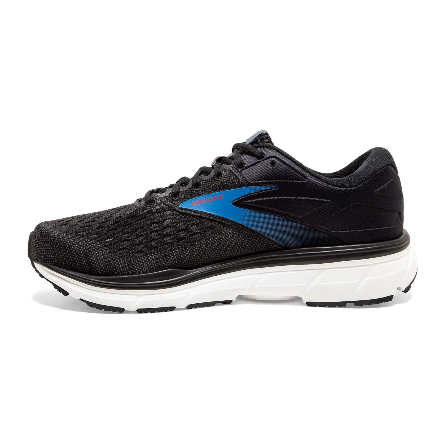 BROOKS Men's Dyad 11 Running Shoe - Black/Ebony/Blue- Extra Wide (4E) - Image 2