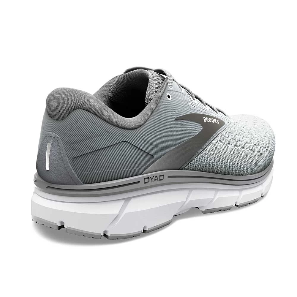 BROOKS Men's Dyad 11 Running Shoe - Grey/Black/White - Extra Wide (4E) - Image 4