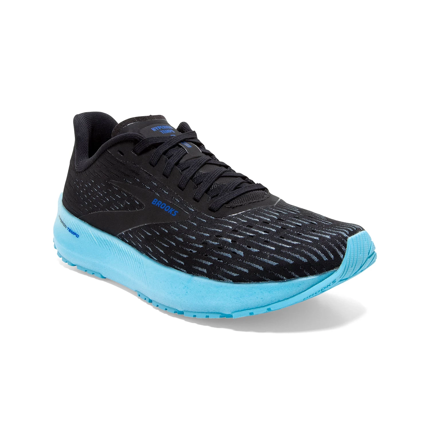 BROOKS Men's Hyperion Tempo Running Shoe - Black/Iced Aqua/Blue - Regular (D) - Image 3