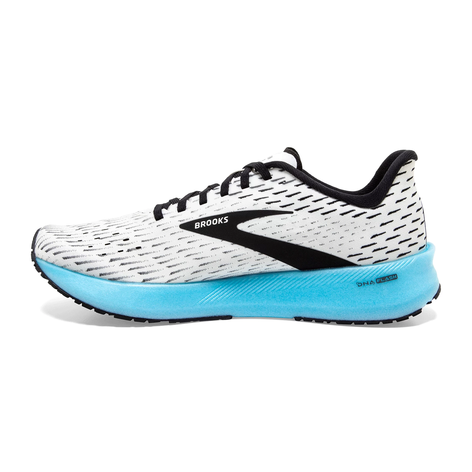 BROOKS Men's Hyperion Tempo Running Shoe - White/Black/Iced Aqua - Regular (D) - Image 4