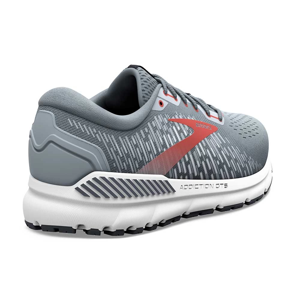 BROOKS Men's Addiction GTS 15 Running Shoe - Grey/Ebony/Chili Oil - Regular (D) - Image 4