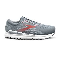 BROOKS Men's Addiction GTS 15 Running Shoe- Grey/Ebony/Chili Oil - Extra Wide (4E)