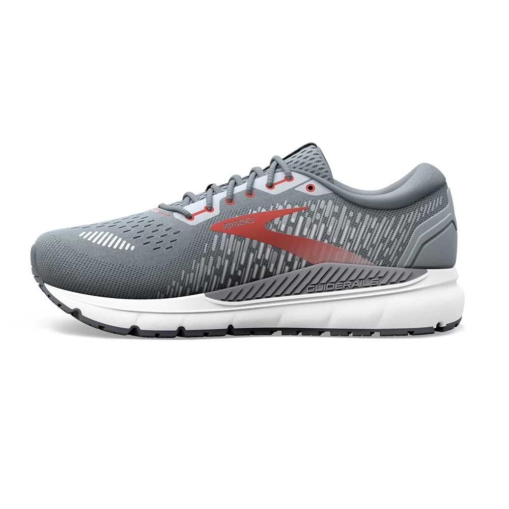 BROOKS Men's Addiction GTS 15 Running Shoe- Grey/Ebony/Chili Oil - Extra Wide (4E) - Image 2