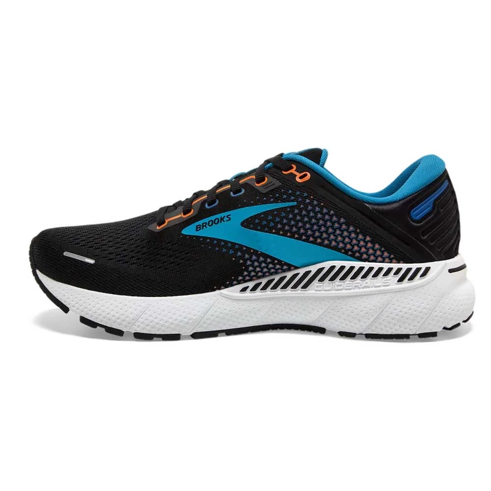 BROOKS Men's Adrenaline GTS 22 Running Shoe - Black/Blue/Orange- Regular (D) - Image 4