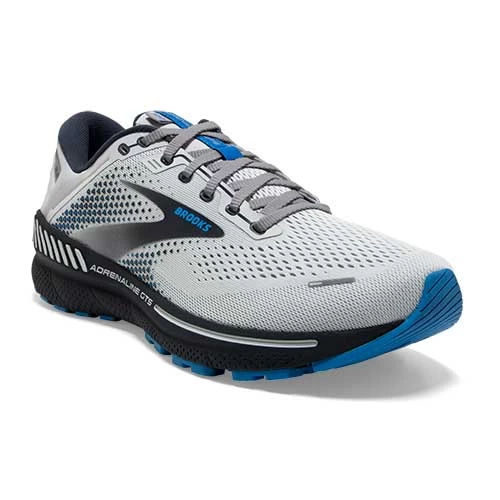 BROOKS Men's Adrenaline GTS 22 Running Shoe- Oyster/India Ink/Blue - Wide (2E) - Image 2