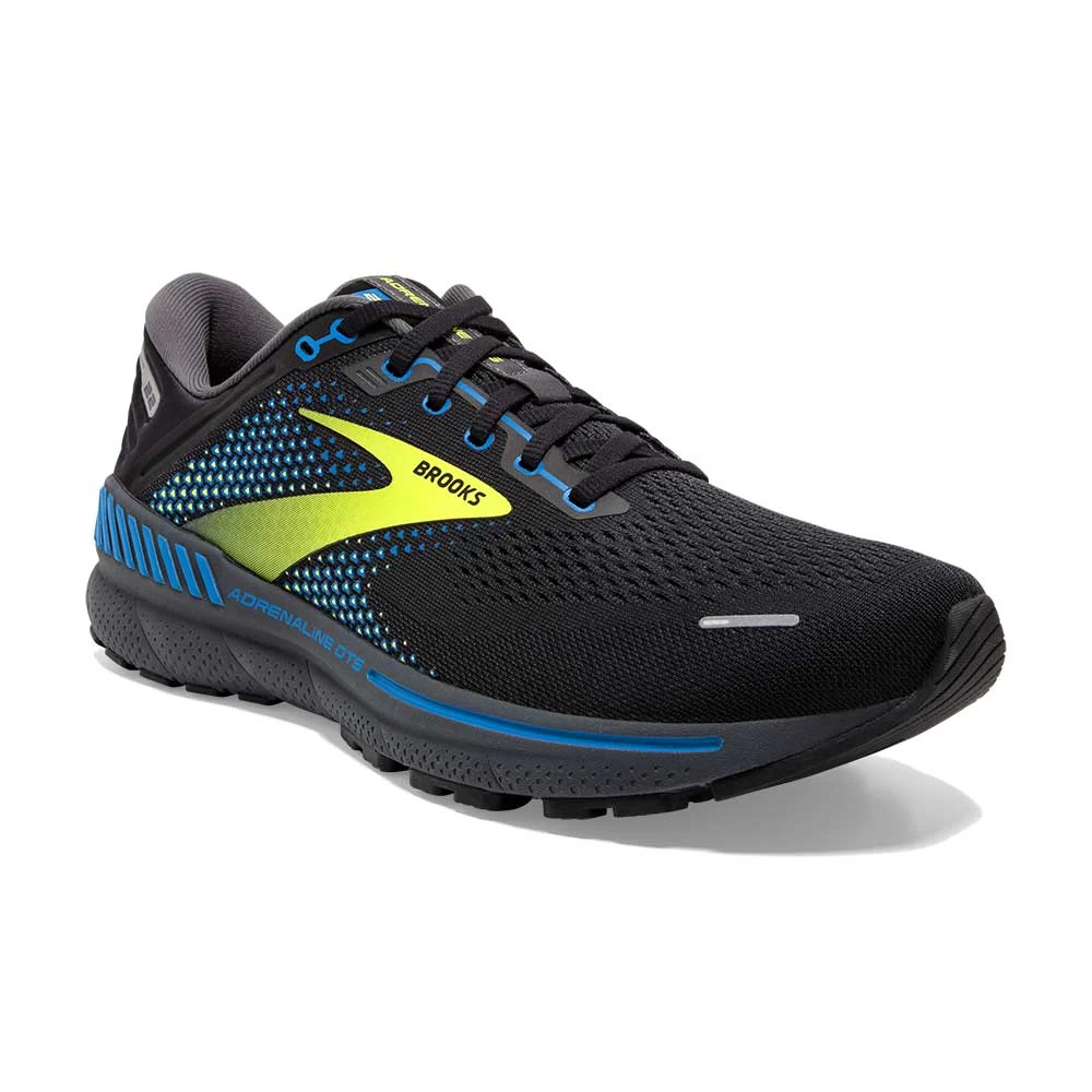 BROOKS Men's Adrenaline GTS 22 Running Shoe- Black/Blue/Nightlife- Regular (D) - Image 2