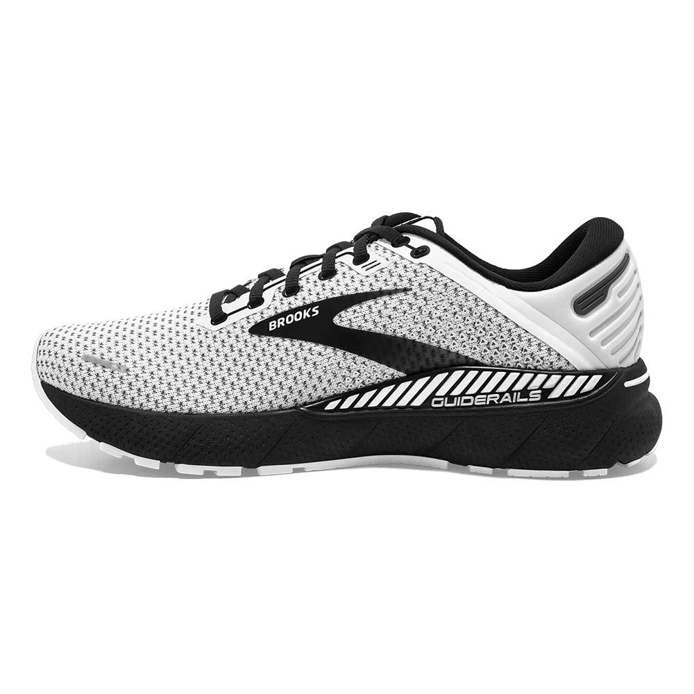 BROOKS Men's GTS 22 Running Shoe - White/Grey/Black - Wide (2E) - Image 3
