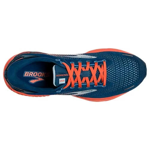 BROOKS Men's Adrenaline GTS 22 Running Shoe - Blue/Light Blue/Orange - Regular (D) - Image 5