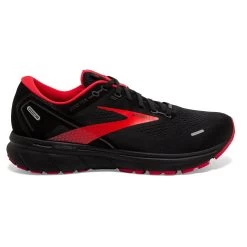 BROOKS Men's Ghost 14 GoreTEX Running Shoe - Black/Blackened Pearl/High Risk Red — Regular (D)