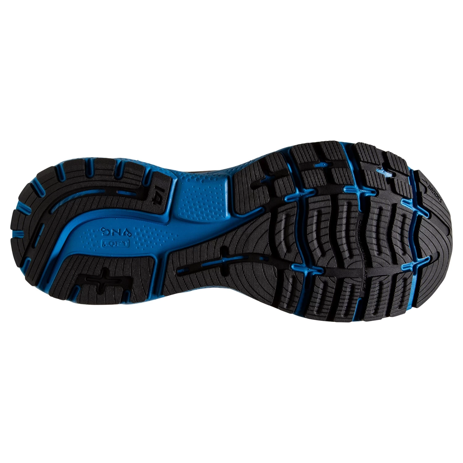 BROOKS Men's Ghost 14 Running Shoe - Black/Blackened Pearl/Blue — Regular (D) - Image 6