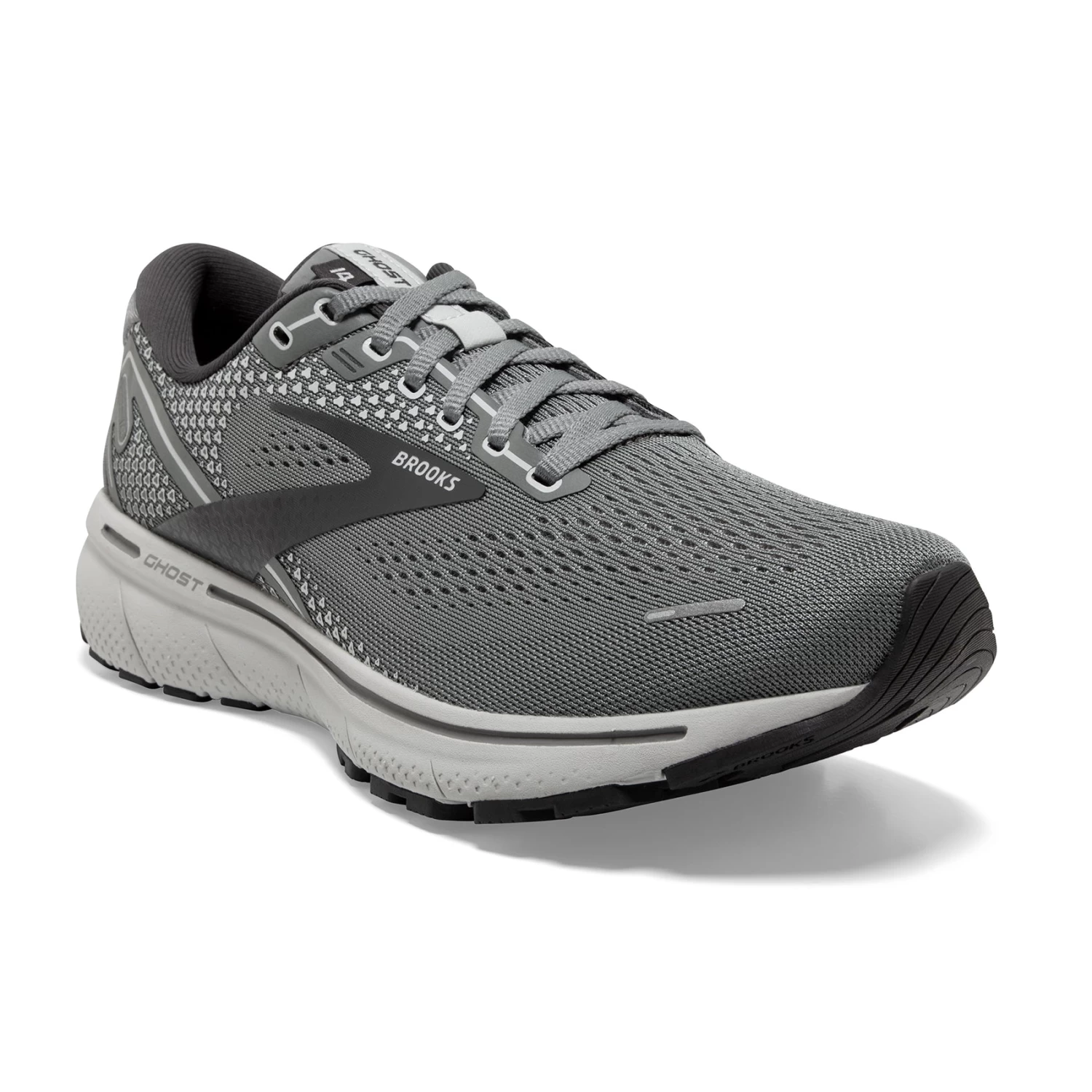 BROOKS Men's Ghost 14 Running Shoe - Grey/Alloy/Oyster — Regular (D) - Image 3