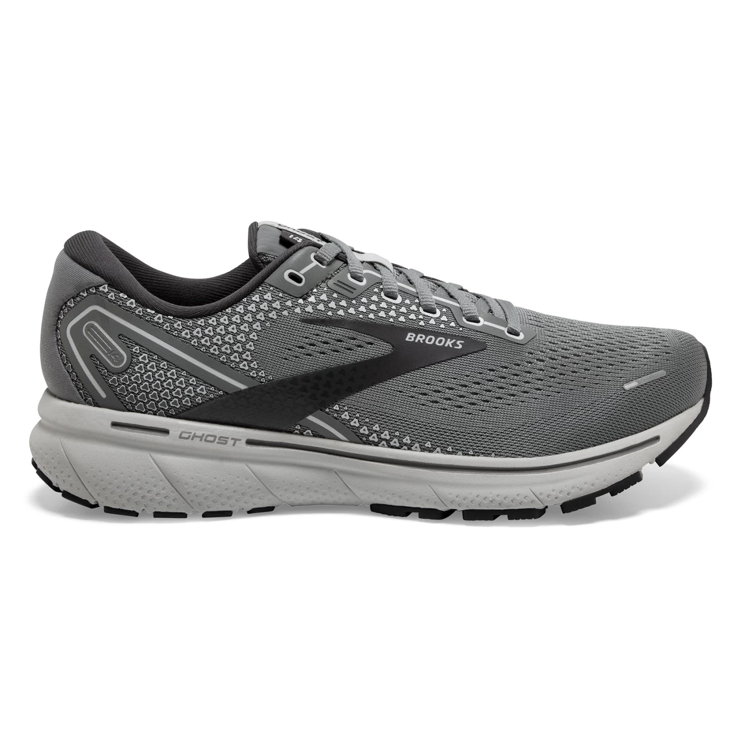 BROOKS Men's Ghost 14 Running Shoe - Grey/Alloy/Oyster — Regular (D)