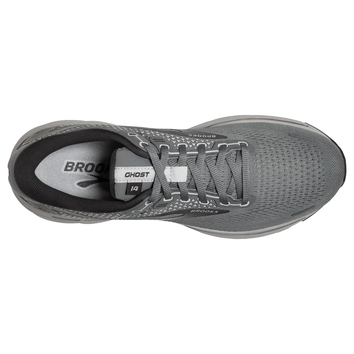 BROOKS Men's Ghost 14 Running Shoe - Grey/Alloy/Oyster — Regular (D) - Image 6