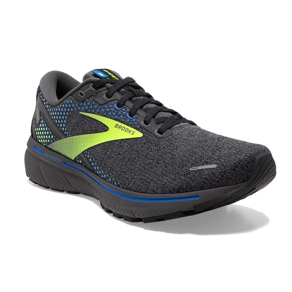 BROOKS Men's Ghost 14 Running Shoe- Black/Blue/Nightlife- Regular (D) - Image 2