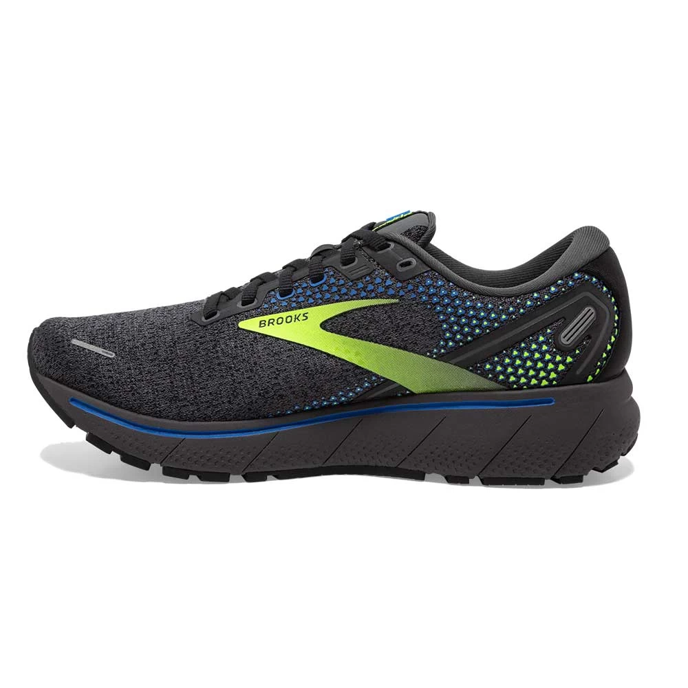 BROOKS Men's Ghost 14 Running Shoe- Black/Blue/Nightlife- Regular (D) - Image 3