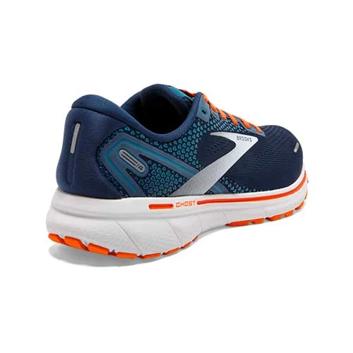 BROOKS Men's Ghost 14 Running Shoe - Titan/Teal/Flame — Regular (D) - Image 3