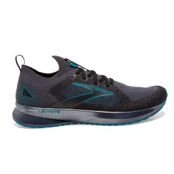 BROOKS Men's Levitate StealthFit 5 Running Shoe- Black/Ebony/Crystal Teal- Regular (D)
