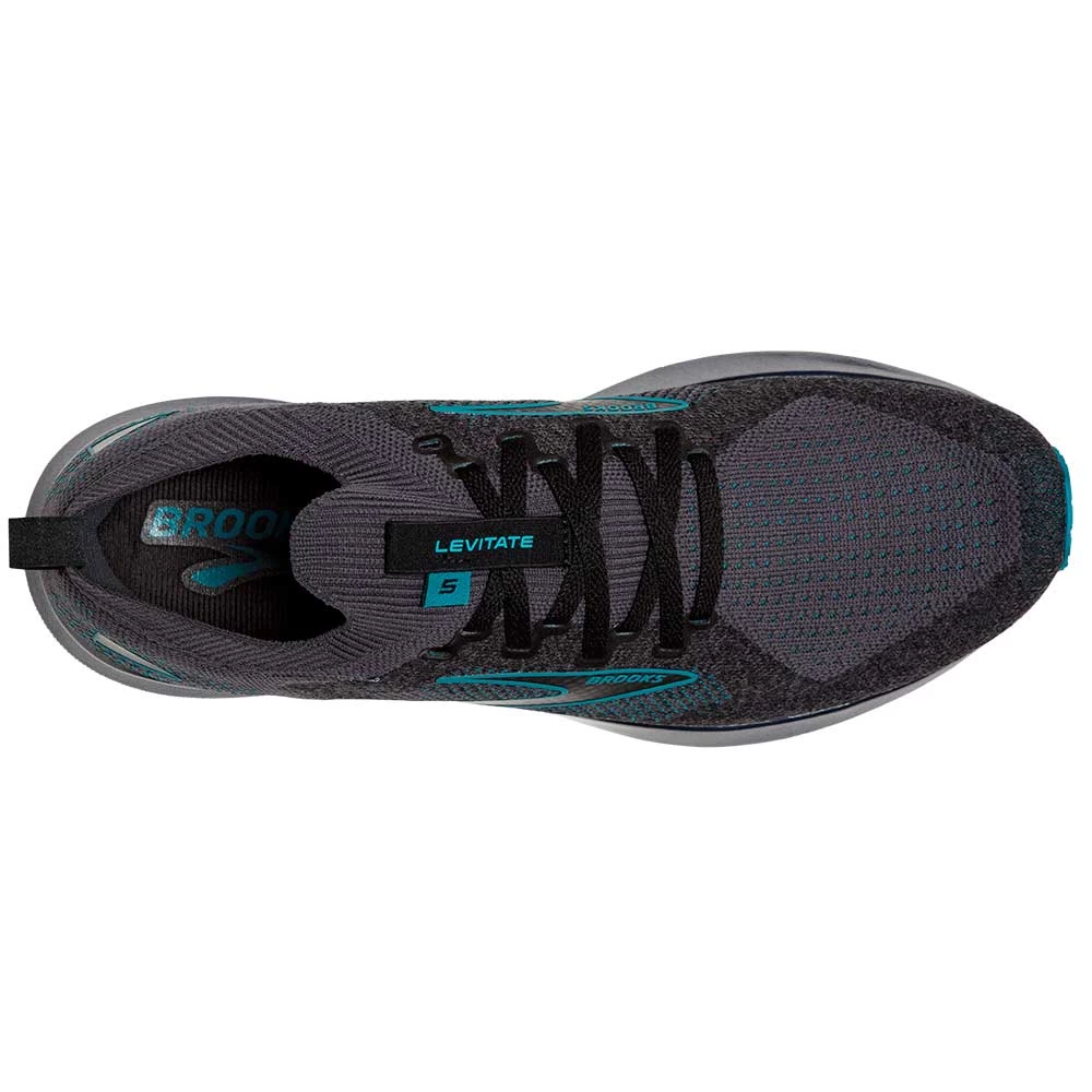 BROOKS Men's Levitate StealthFit 5 Running Shoe- Black/Ebony/Crystal Teal- Regular (D) - Image 5