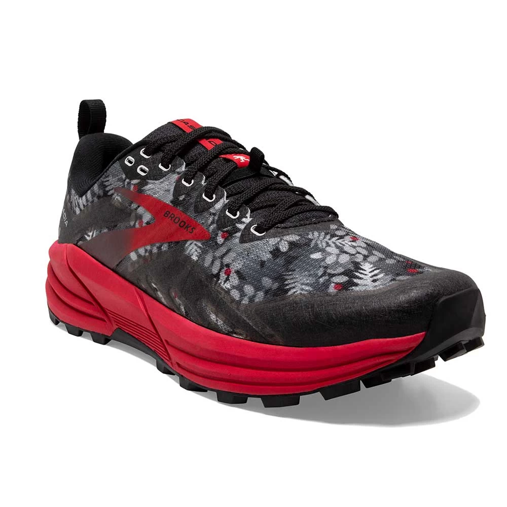 BROOKS Men's Cascadia 16 Trail Running Shoe - Black/Grey/Red - Regular (D) - Image 2