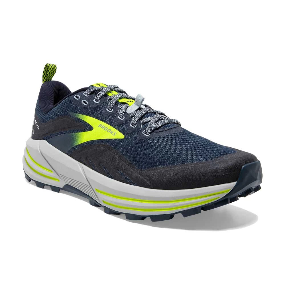 BROOKS Men's Cascadia 16 Trail Running Shoe- Titan/Peacoat/Nightlife- Regular (D) - Image 2