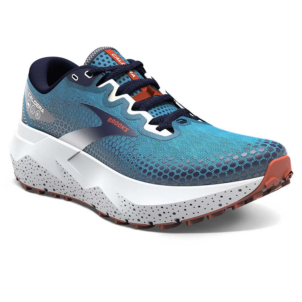 BROOKS Men's Caldera 6 Trail Shoe- Peacoat/Atomic Blue/Rooibos - Regular (D) - Image 2