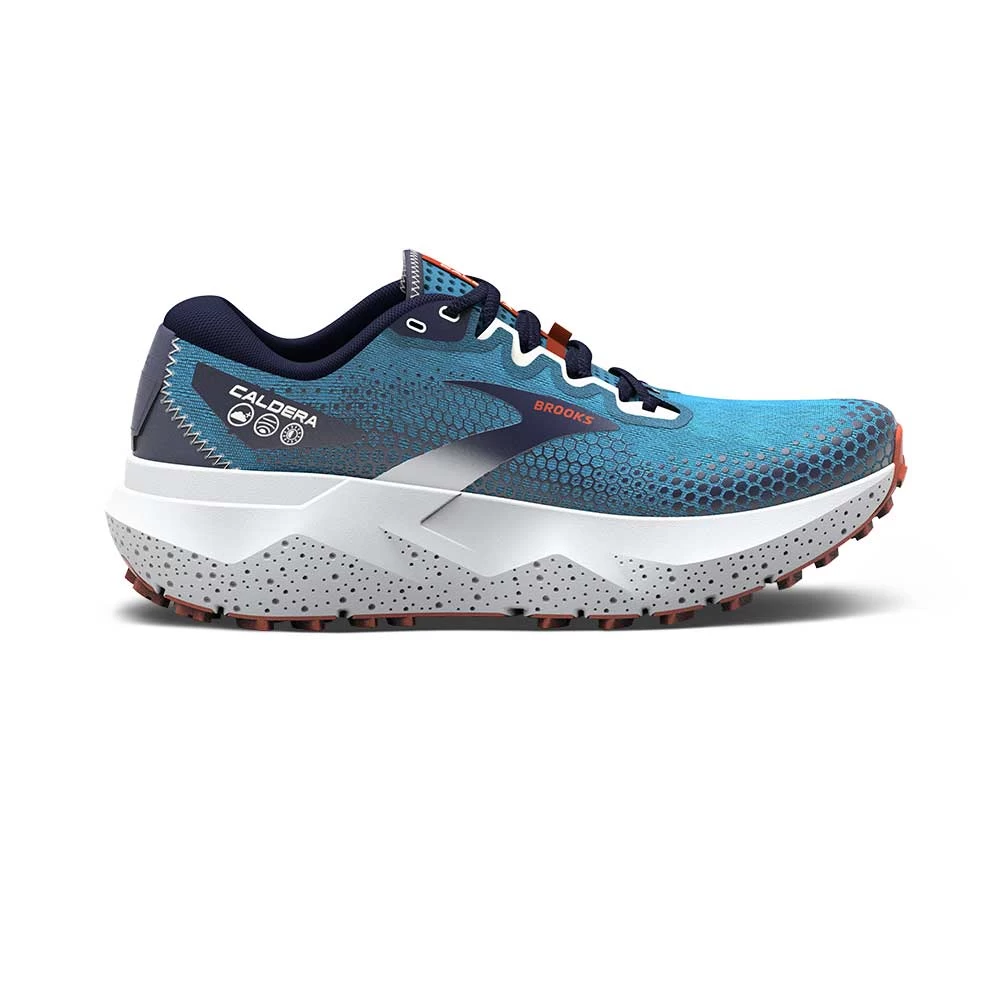 BROOKS Men's Caldera 6 Trail Shoe- Peacoat/Atomic Blue/Rooibos - Regular (D)