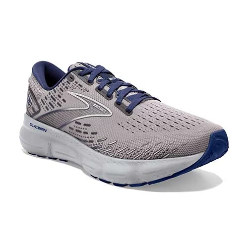BROOKS Men's Glycerin 20 Running Shoe - Alloy/Grey/Blue Depths - Regular (D) - Image 3