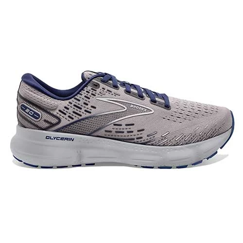 BROOKS Men's Glycerin 20 Running Shoe - Alloy/Grey/Blue Depths - Regular (D)