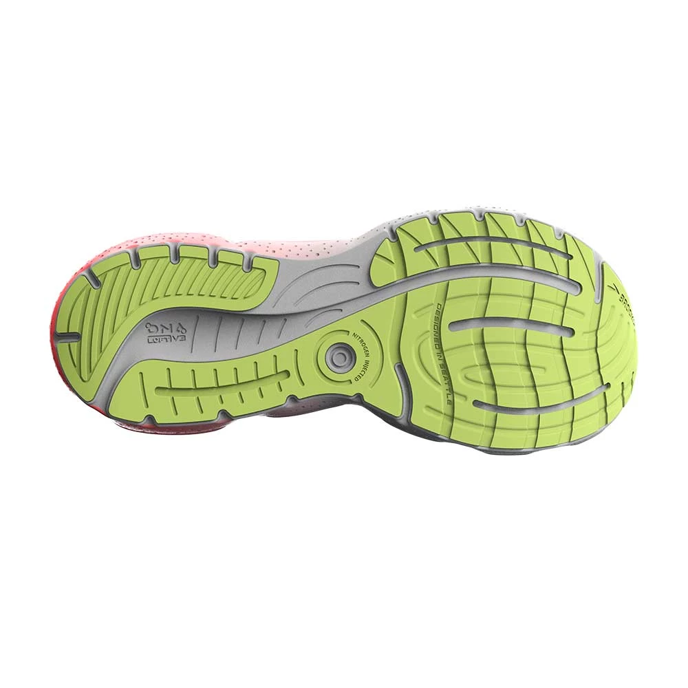 BROOKS Men's Glycerin 20 Running Shoe - Lime/Red/Ebony - Regular (D) - Image 3