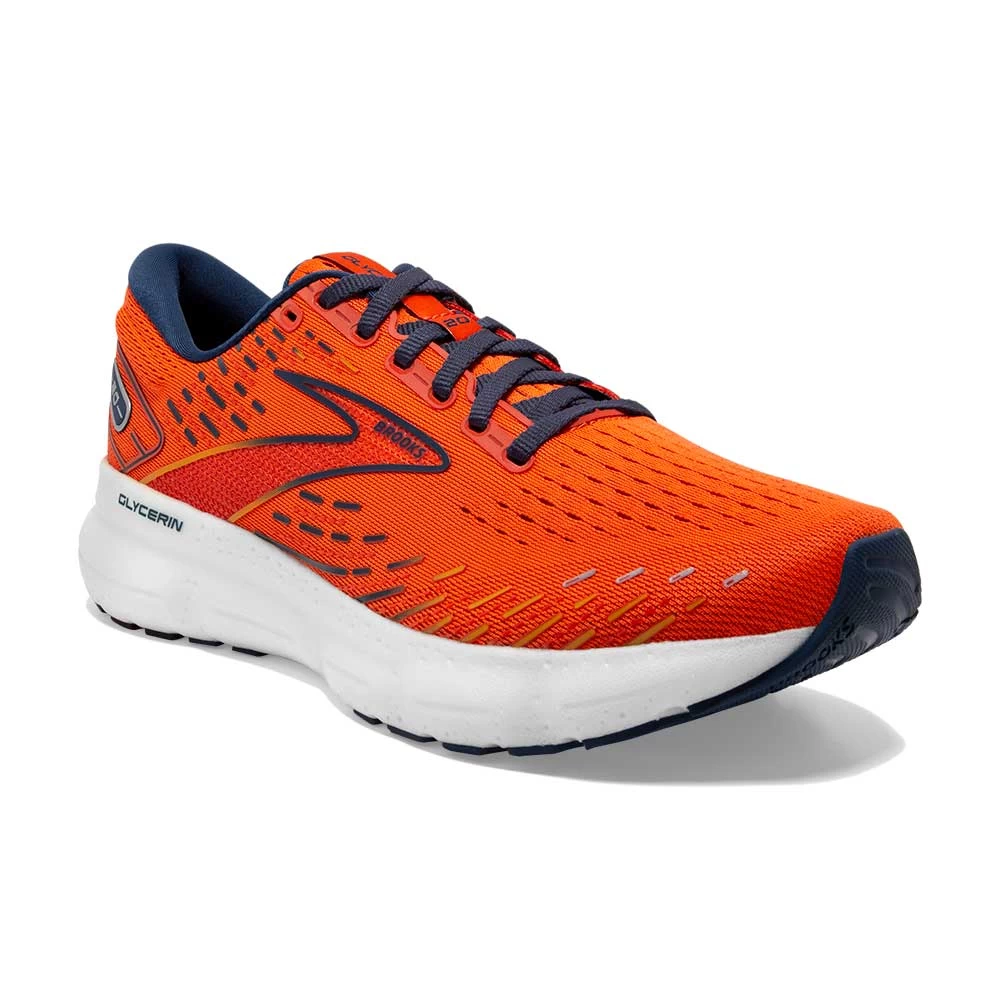 BROOKS Men's Glycerin 20 Running Shoe- Orange/Titan/Flame- Regular (D) - Image 2