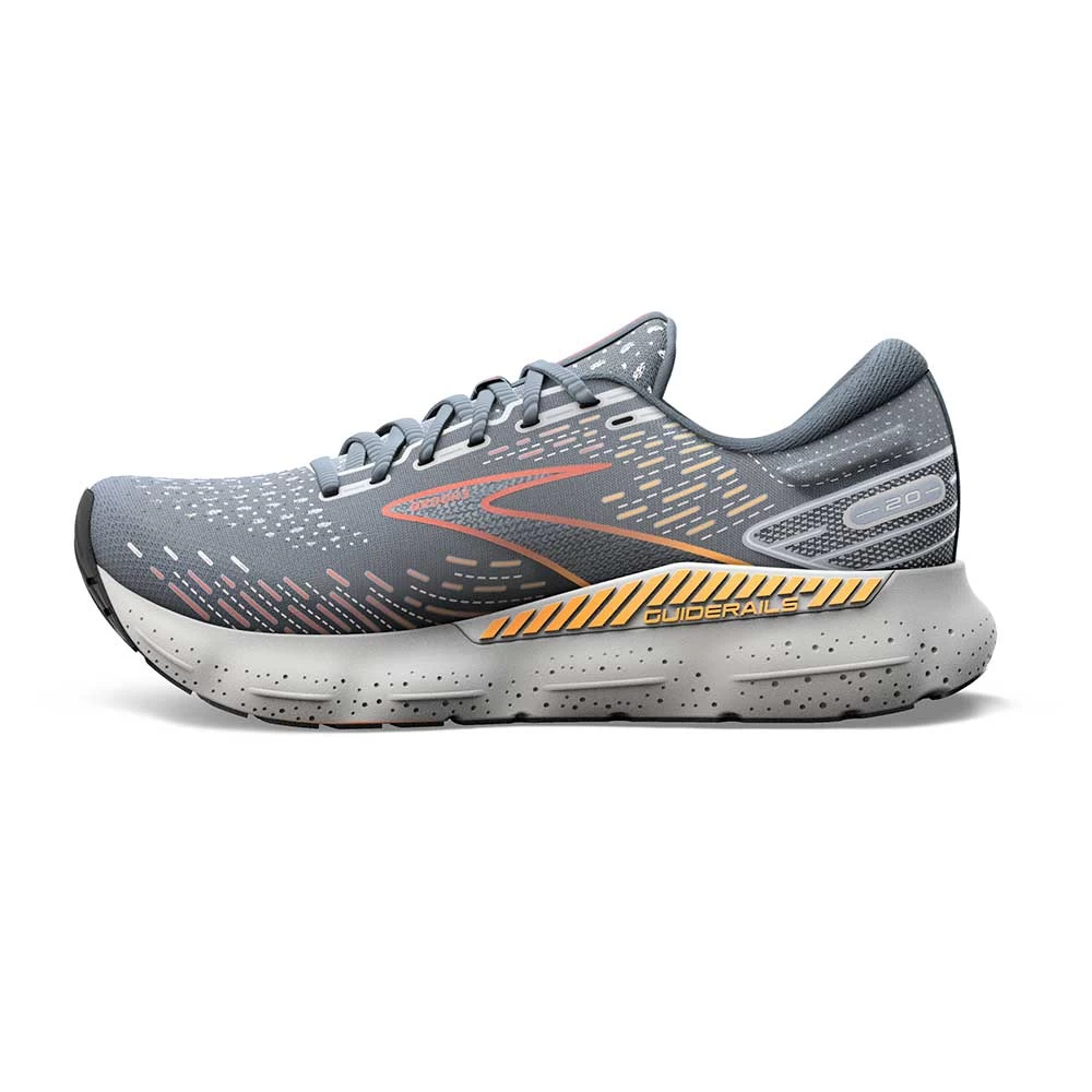BROOKS Men's Glycerin GTS 20 Running Shoe - Grey/Chili Oil/Orange - Regular (D) - Image 2