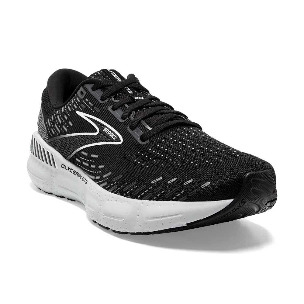 BROOKS Men's Glycerin GTS 20 Running Shoe- Black/White/Alloy- Regular (D) - Image 4