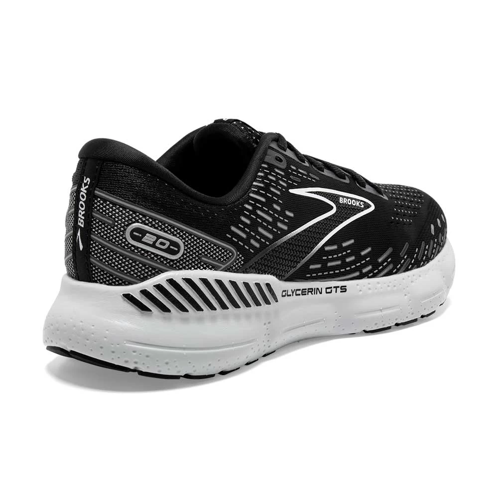 BROOKS Men's Glycerin GTS 20 Running Shoe- Black/White/Alloy- Regular (D) - Image 5