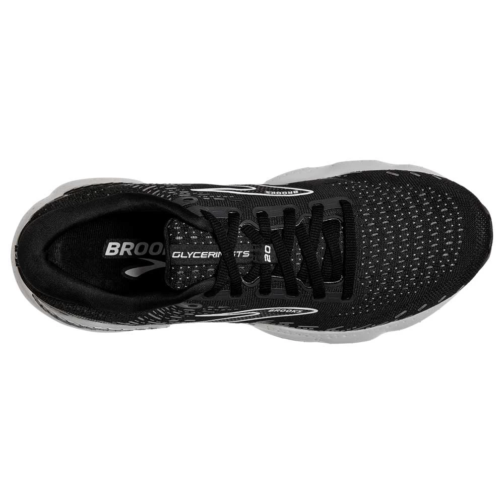 BROOKS Men's Glycerin GTS 20 Running Shoe- Black/White/Alloy- Regular (D) - Image 6