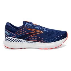 BROOKS Men's Glycerin GTS 20 Running Shoe - Blue Depths/Palace Blue/Orange - Regular (D)