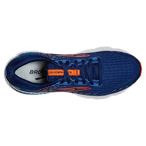 BROOKS Men's Glycerin GTS 20 Running Shoe - Blue Depths/Palace Blue/Orange - Wide (2E) - Image 5