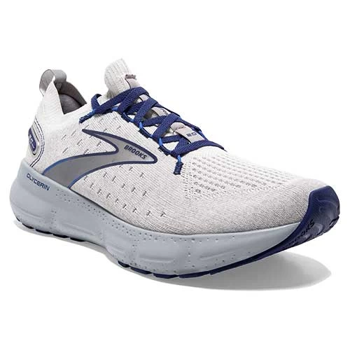 BROOKS Men's Glycerin StealthFit 20 Running Shoe - Oyster/Alloy/Blue Depths - Regular (D) - Image 3