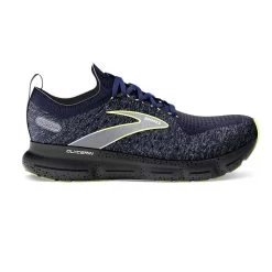 BROOKS Men's Glycerin StealthFit 20 Running Shoe - Blue/Ebony/Lime - Regular (D)